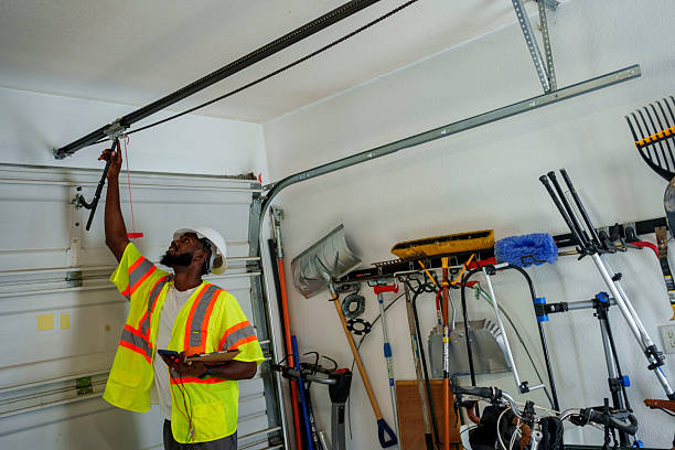 Professional Garage Door Panel Replacement technician working in Desert Palms, CA